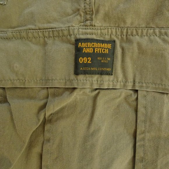 ABERCROMBIE & FITCH 092 Paratrooper M51 Cargo Pants SIZE Large Military OD Green - Picture 7 of 13